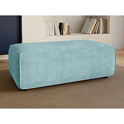 Acheter Vente-Unique Pouf en velours côtelé bleu turquoise AMELIA