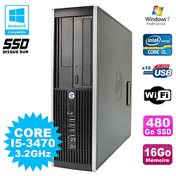 PC HP Elite 8300 SFF Core I5 3470 3.2GHz 16Go 480Go SSD Graveur USB3 Wifi W7 · Occasion 