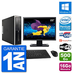 PC HP 8300 Elite SFF Ecran 22" Intel G630 RAM 16Go Disque 500Go Windows 10 Wifi · Occasion 