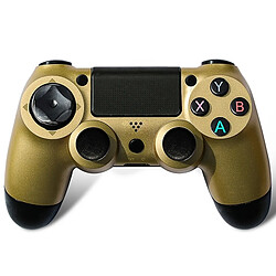 Wewoo Manette de jeu sans fil Bluetooth avec lampe pour PS4 or