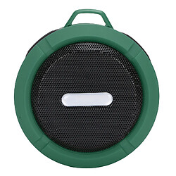 ComfortXL Enceinte bluetooth c6 avec ventouse, mousqueton et mini subwoofer étanche pour sports en plein air - vert 