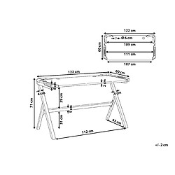 Avis Beliani Bureau de jeu 120 x 60 cm Noir DANVERS