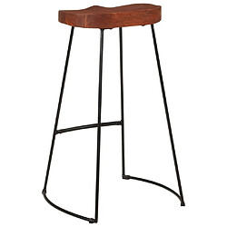 vidaXL Tabourets de bar Gavin lot de 2 50x40x78cm bois massif manguier pas cher