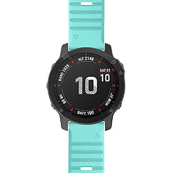 Avis Wewoo Bracelet pour montre connectée Garmin Fenix 6X 26mm Smartwatch à en silicone à libération rapide Teal