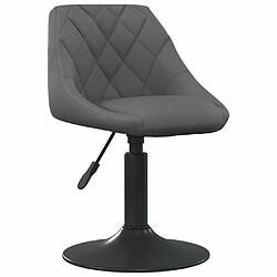 vidaXL Tabouret de bar Gris foncé Velours