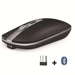 Universal Souris sans fil 2.4g, souris optique de jeu Bluetooth 5.0 rechargeable