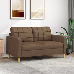 vidaXL Canapé à 2 places Marron 140 cm Tissu 