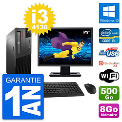 PC Lenovo M93p SFF Ecran 19" Intel i3-4130 RAM 8Go Disque 500Go Windows 10 Wifi · Occasion 