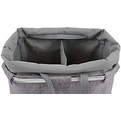 Avis Decoshop26 Panier / corbeille à linge en tissu gris 89l avec poignées 54x52x32cm DEC04134