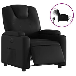 Maison Chic Fauteuil Relax pour salon, Fauteuil inclinable électrique Noir Similicuir -GKD45726