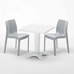 Avis Grand Soleil Table et 2 chaises colorées polypropylen