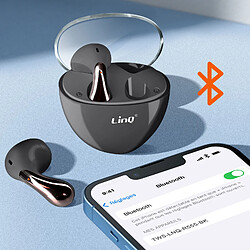 Avis LinQ Écouteurs Bluetooth Intra-auriculaires Design Goutte D'eau et Boîtier Noir