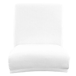 Housse De Chaise De Comptoir Pour Tabouret De Bar, Dossier Court, Stretch, Blanc