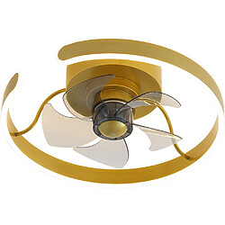 Universal Lampe de ventilateur de plafond personnalisée de 45 cm, 220V, trichrome, 26W, lampe de ventilateur de plafond créative, maison, salle à manger, salon, ventilateur électrique, lustre, or(Or) 