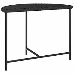 Avis Maison Chic Table de jardin | Table d'extérieur Noir 100x50x75 cm Résine tressée -GKD24002