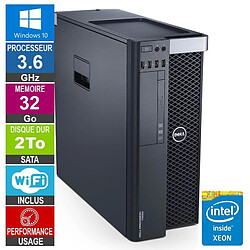 Dell T3600 Xeon E5-1620 3.80GHz 32Go/2To Quadro K2000 Wifi W10 · Reconditionné 