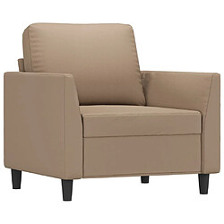 Maison Chic Fauteuil relax,Chaise pour salon Cappuccino 60 cm Similicuir -MN12351