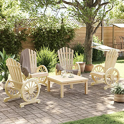 Avis Maison Chic Lot de 4 Chaises de jardin Adirondack bois de sapin massif -GKD66787