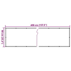 vidaXL Écran d'intimité de balcon aspect pierre 400x90 cm PVC pas cher