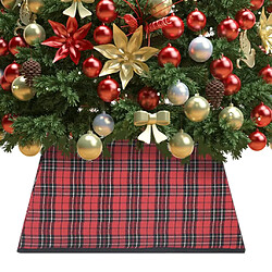 vidaXL Jupe de sapin de Noël Rouge et noir 48x48x25 cm 