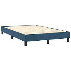 Acheter vidaXL Sommier à lattes de lit avec matelas LED Bleu foncé 120x200 cm