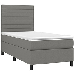 Avis Sommier à lattes et LED,Cadre à lattes de lit avec matelas pour Adulte Gris foncé 90x200cm -MN64282