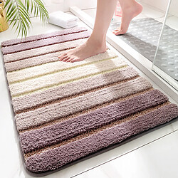 LUUCOZK Tapis de bain antidérapants absorbants à séchage rapide, tapis de décoration de salle de bain-beige-50x80cm 