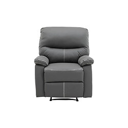 Vente-Unique Fauteuil relax en simili gris CANBY