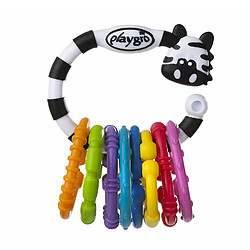 Playgro Anneau de Dentition et Hochet Zèbre, 9 Pièces, À partir de 3 Mois, Zebra 9 Links Pack, Multicolore, 40141 