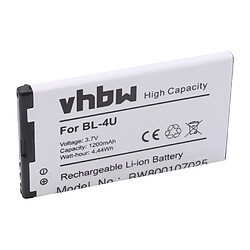 vhbw Li-Ion batterie 1200mAh (3.7) pour Smartphone, téléphone, portable iPro C3 comme BL-4U, N4U85T, etc