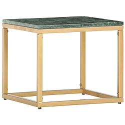 Maison Chic Table basse pour salon | Table à café Vert 40x40x35 cm Pierre véritable et texture marbre -GKD76062