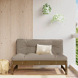 Maison Chic Canapé central de jardin | Canapé Sofa d'extérieur | Fauteuil terrasse marron miel 120x80 cm bois pin massif -MN43837