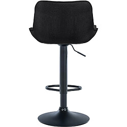 Non Lot de 2 tabourets de bar Vonore tissu noir pas cher