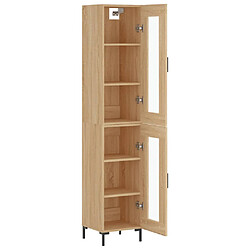 Avis vidaXL Buffet haut Chêne sonoma 34,5x34x180 cm Bois d'ingénierie