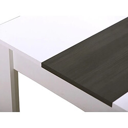 Acheter But Table à manger L.132,5 cm DOMUS Blanc et imitation bois noir