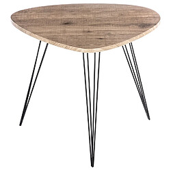 Atmosphera, Createur D'Interieur Table d'appoint design Neile - L. 69 x H. 60 cm - Noir