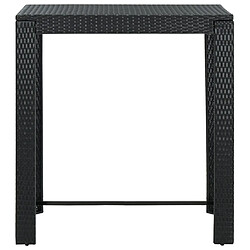 vidaXL Table de bar de jardin Noir 100x60,5x110,5 cm Résine tressée