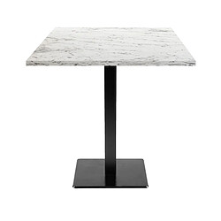 Restootab Table 70x70cm - modèle Milan marbre calacatta