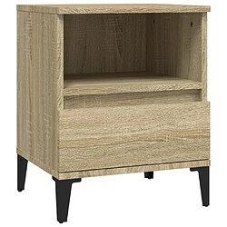 Maison Chic Table de chevet Table de Nuit Meuble de Rangement Chêne sonoma 40x35x50 cm