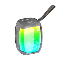 Yonis Enceinte Bluetooth Waterproof IPX6 Mini TWS Outdoor RGB Lumineuse Enceinte Bluetooth Étanche IPX6 Lumière RGB Autonomie 6h Puissance 10W Gris YONIS