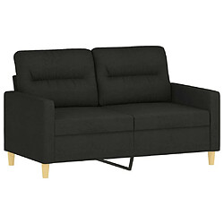 Avis Maison Chic Ensemble de canapés 2 pcs avec coussins, Canapé droit Sofa pour Salon Noir Tissu -GKD377468