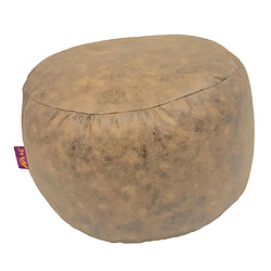 Pouf rond brun avec housse de pouf pouf brun