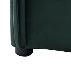 Vente-Unique Lit coffre 160 x 200 cm - Velours - Vert - OLERIA pas cher