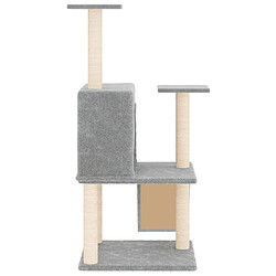 Acheter Arbre à chat avec griffoirs,niche pour chat en sisal Gris clair 109 cm -MN59006