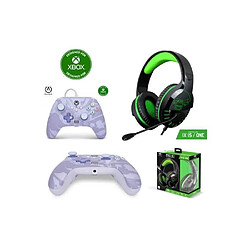 Pack Manette XBOX ONE-S-X-PC Lavender Swirl EDITION SPECIALE+ Casque Gamer PRO H3 SPIRIT OF GAMER XBOX ONE/S/X/PC