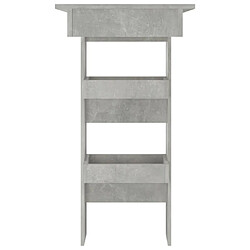 Avis vidaXL Table de bar murale Gris Béton 102x45x103,5cm Bois d'ingénierie