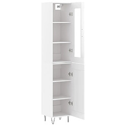 Acheter Maison Chic Buffet,Meuble de Rangement,commode pour salon,Cuisine Blanc brillant 34,5x34x180 cm Bois d'ingénierie -MN42181