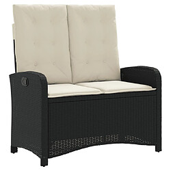 Avis Maison Chic Ensemble à manger d'extérieur 2 pcs avec coussins,Salon de jardin,Mobilier de jardin noir résine tressée -GKD870527