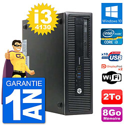 PC HP EliteDesk 800 G1 Core i3-4130 RAM 8Go Disque Dur 2To Windows 10 Wifi · Occasion 