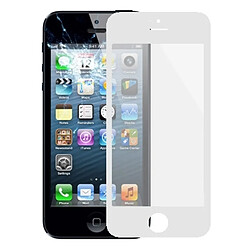 Wewoo Vitre blanc pour iPhone 5 et 5S Lentille extérieure en verre